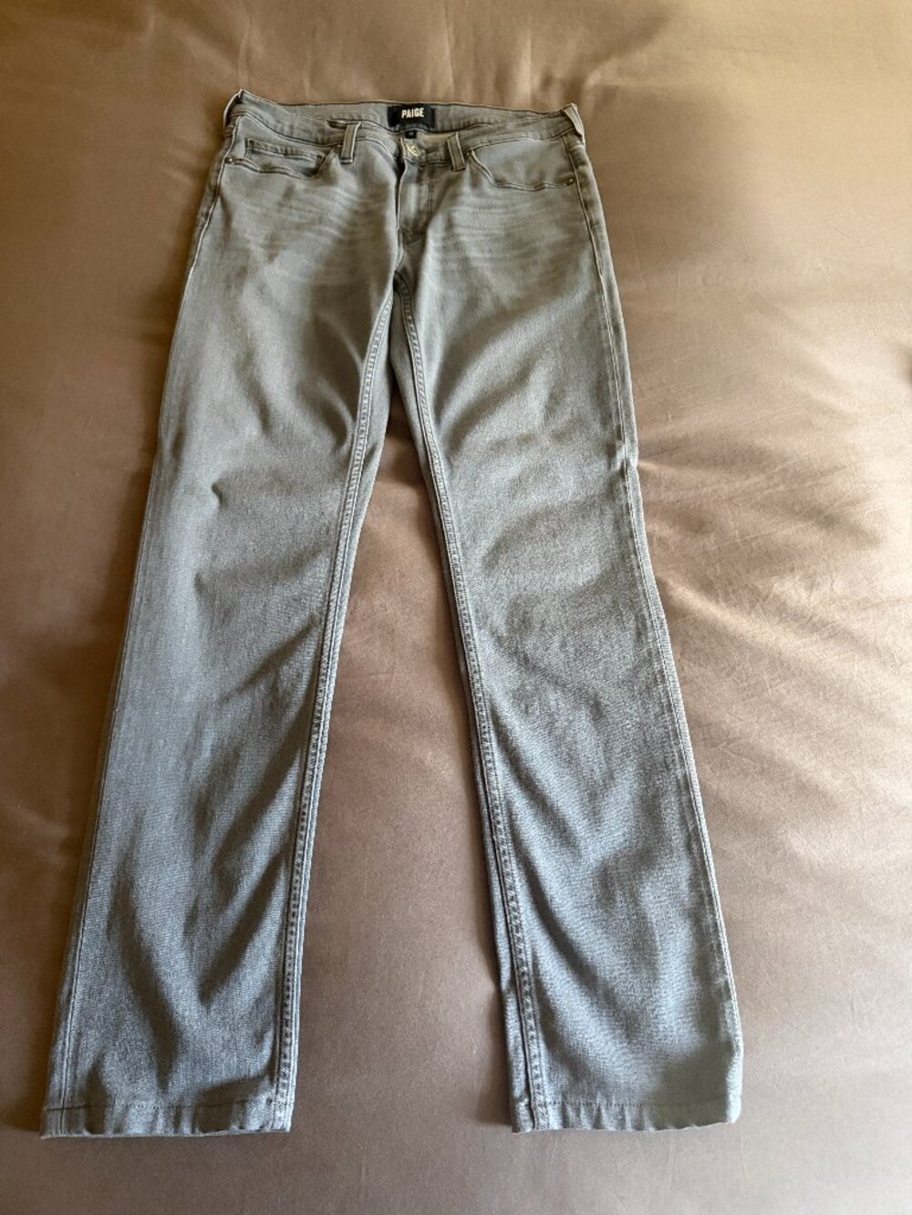 PAIGE Jeans Lennox Light Grey in TRANSCEND Luxury Fabric Slim Fit Denim Sz 30X31